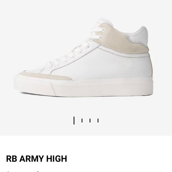 rag & bone Shoes - rag & bone RB Army High White with Beige Accents
